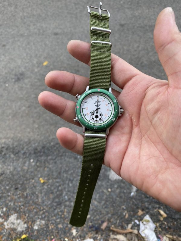 Seiko Soccer World Cup Italia 90 8M328040 Quartz Steel Wrist Watch