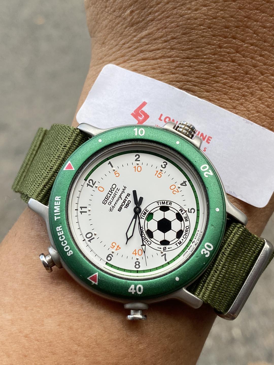 Seiko Soccer World Cup Italia 90 8M328040 Quartz Steel Wrist Watch