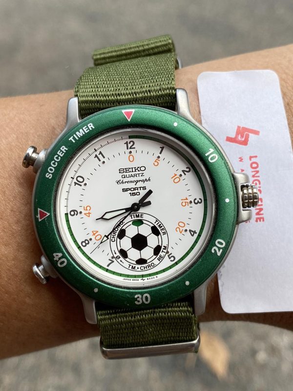 Seiko Soccer World Cup Italia 90 8M328040 Quartz Steel Wrist Watch