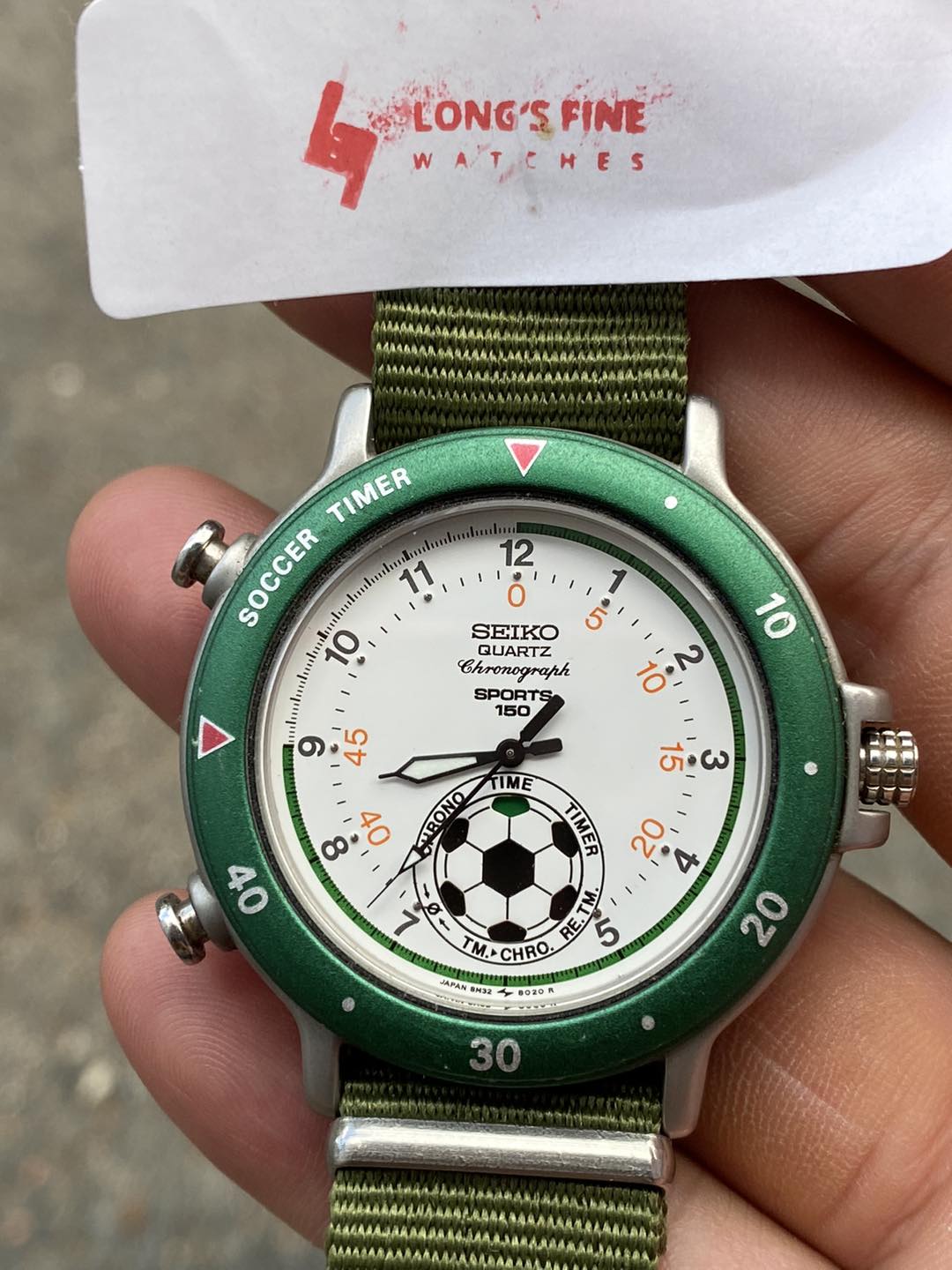 Seiko Soccer World Cup Italia 90 8M328040 Quartz Steel Wrist Watch