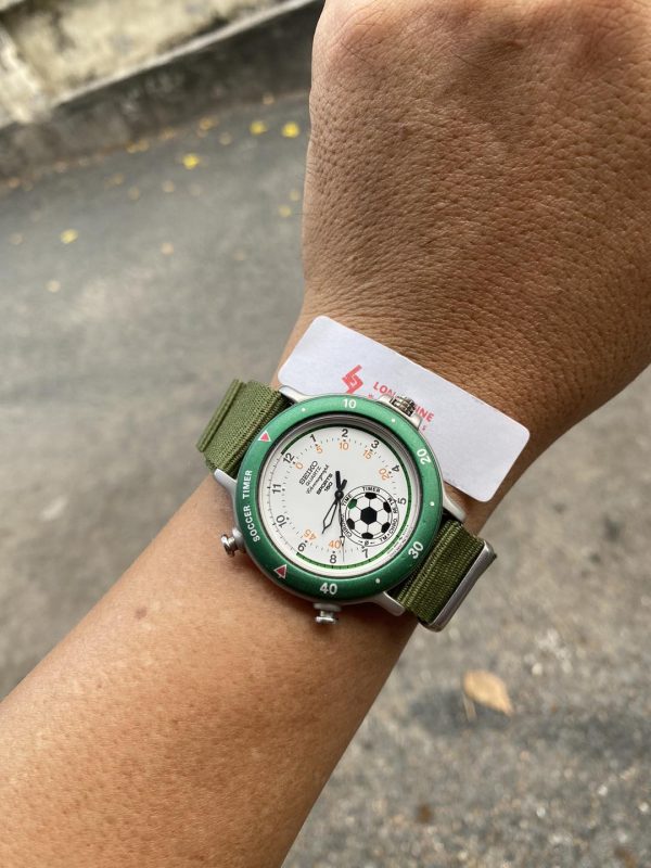 Seiko Soccer World Cup Italia 90 8M328040 Quartz Steel Wrist Watch