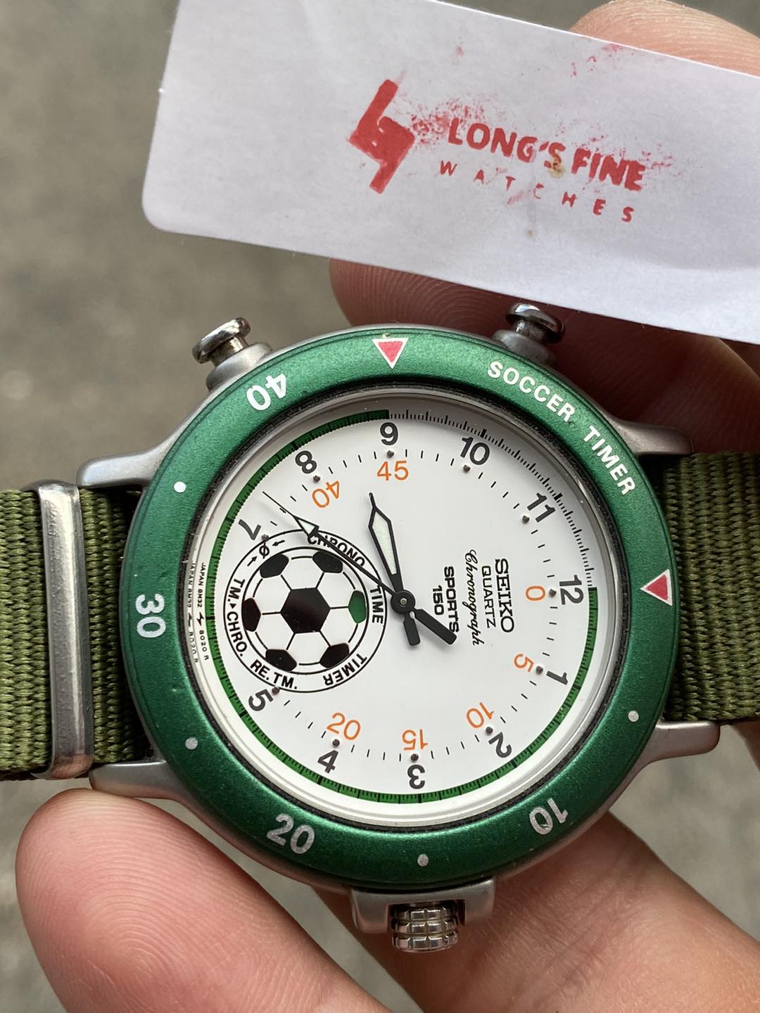 Seiko Soccer World Cup Italia 90 8M328040 Quartz Steel Wrist Watch