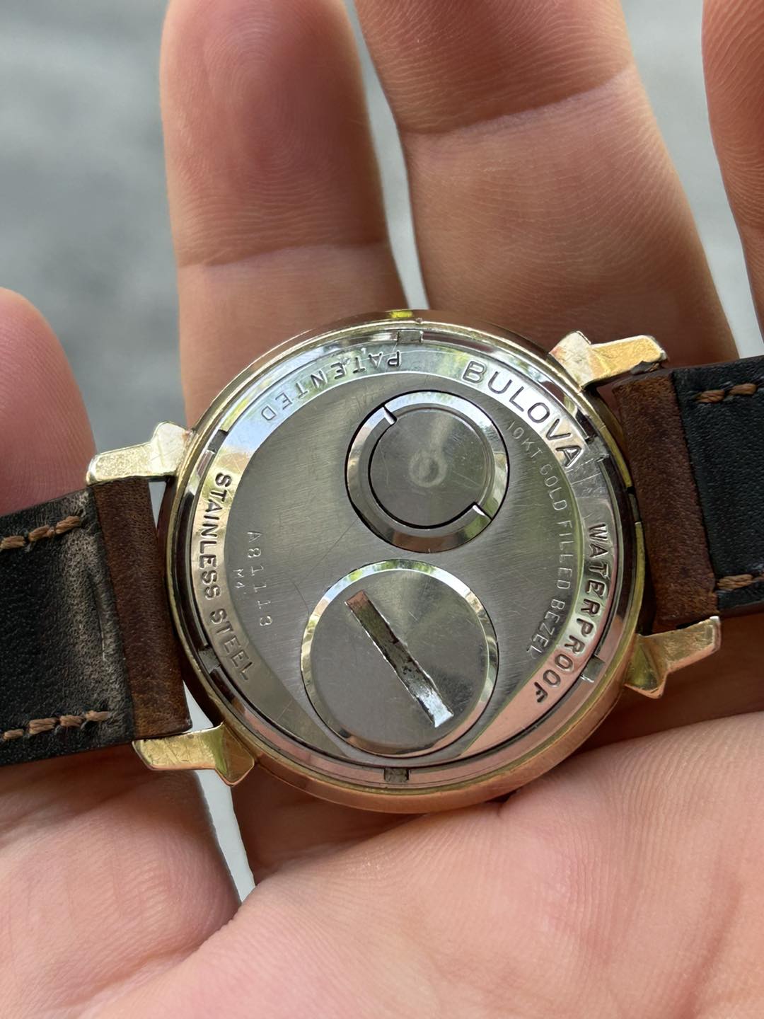 Bulova Accutron 10kt Back Bulova Accutron Watch N9, 10K RGP Back