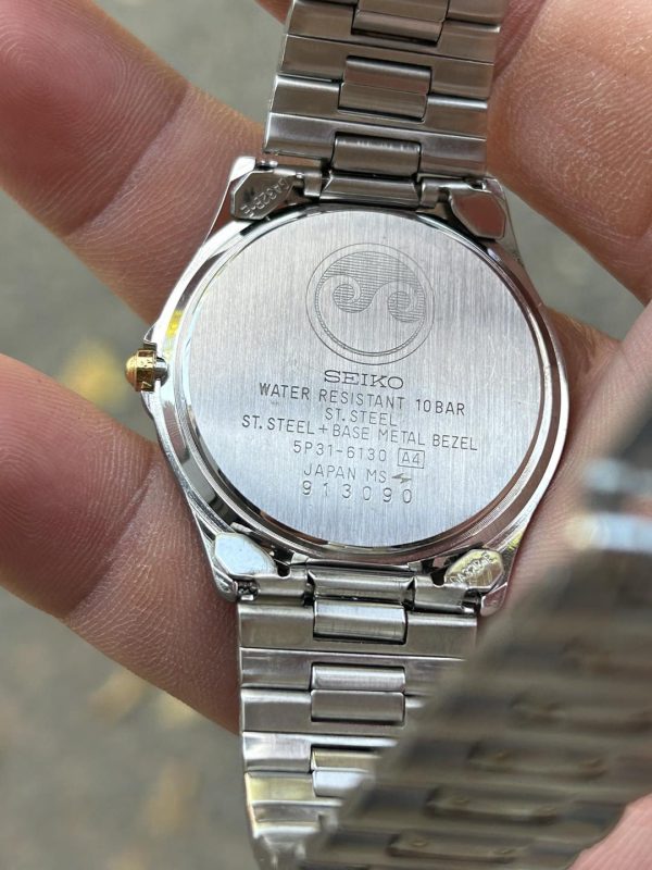 Seiko Landy Mens Quartz Watch 5P31-6130 St.Steel Base Metal bezel