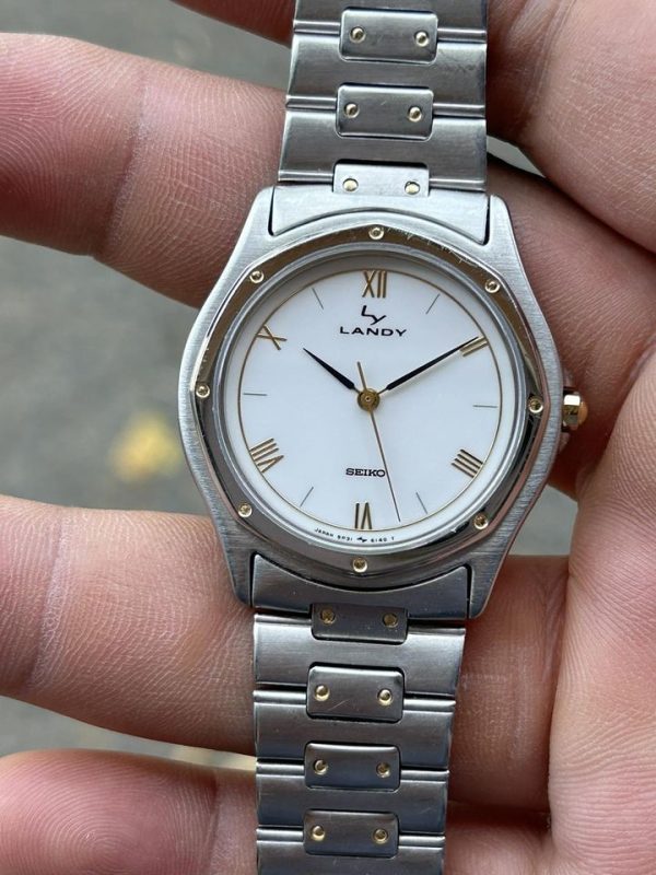 Seiko Landy Mens Quartz Watch 5P31-6130 St.Steel Base Metal bezel