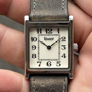 Kansai SELECTION W-KS7042-1 tank Quartz Vintage watch stainless Steel back, made in Japan.