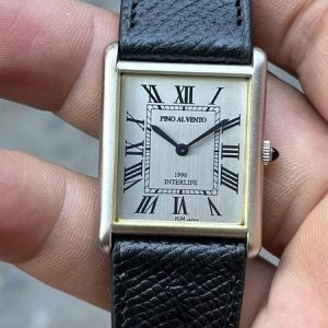 PINO ALVENTO 1996 INTERLIFE tank Quartz Watch YV 1506, made in Japan.