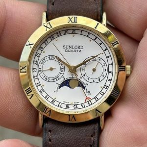 Sunlord Moon Phase Quartz Watch S1183 / case no.009012 , made in Japan.