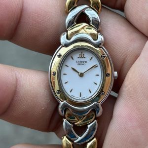 Seiko Credor lady Quartz watch 1E70-3A80 St.Steel 18KT+St.Steel Bezel/ case no.790020 , made in Japan .