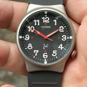 Citizen Titanium quartz watch 6088-S94815 HSB / Case no.126873 , ASSEMBLED IN CHINA.