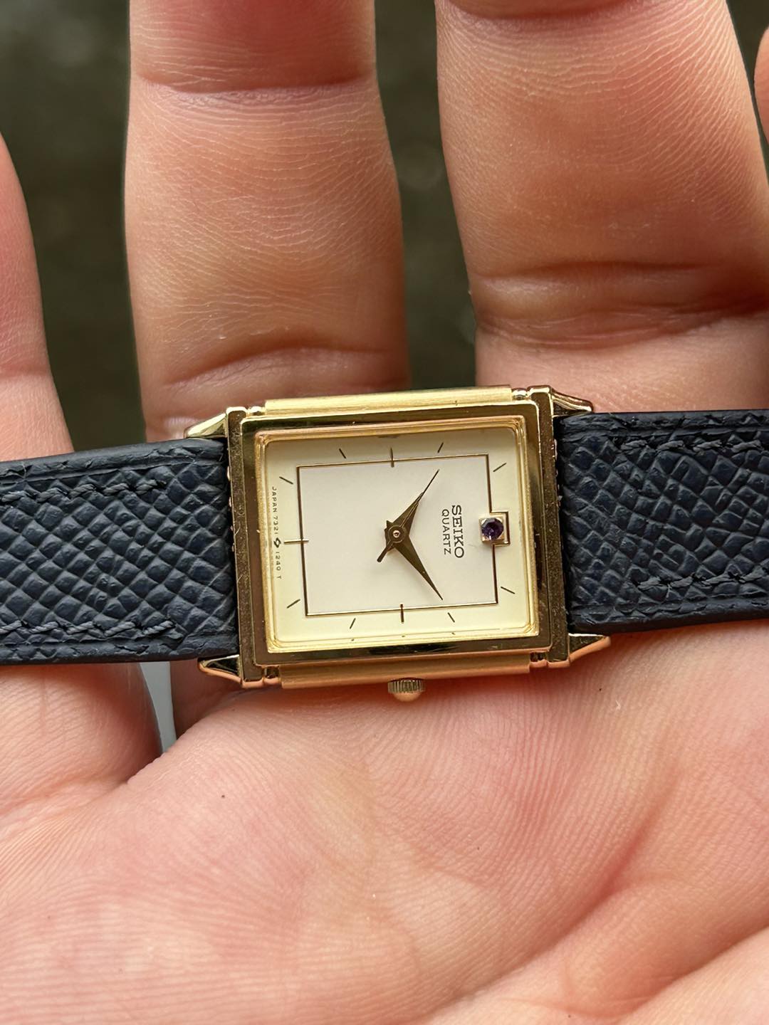 SEIKO クォーツ レディース 7321-5660 タンク　ダイヤモンド Vintage Seiko 7321 5660 Stone Dial Lady Quartz Watch Japan Square