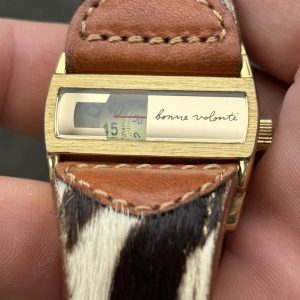 Bonne Volonte Jumping hour Quartz Watch 5766G Stainless Steel back.