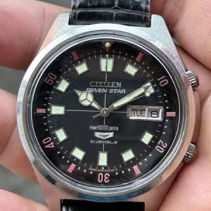 Citizen Seven Star para 100m water 21 jewels automatic APSS-2812-Y / case no.90104113 , made in Japan.