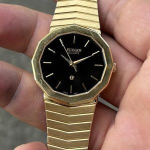 Elnard quartz watch BACK ST. STEEL ELS-62011, made in Japan.