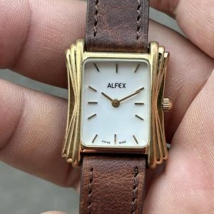 Alfex tank Quartz Vintage watch 5020 , Swiss made.