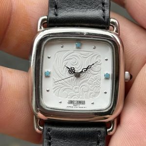 Seiko Junko Shimada Quartz watch V701- 5A20 BASE METAL BEZEL STAINLESS STEEL BACK / case no.000138 , made in Japan.