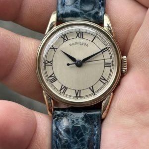 Hamilton vintage manual winding watch LANCASTER PA 1OK Gold FILLED/ case no.S006220, Swiss made.