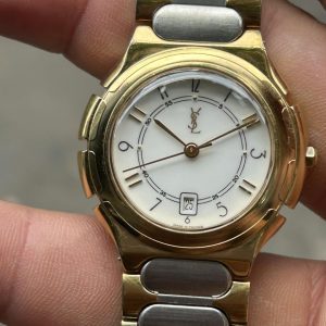 YSL quartz watch STAINLESS STEEL BACK / case no.515498, made in France.
