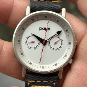 Papp quartz watch Stainless steel back, made in Hong Kong.