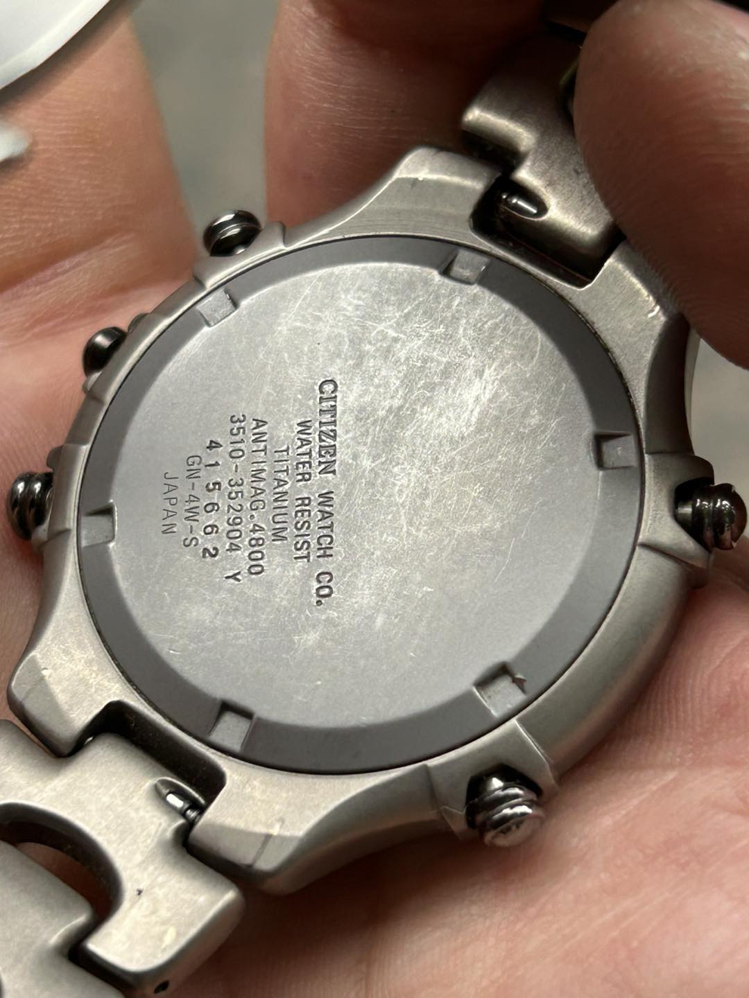 Citizen Chronograph alarm 3510-352904 Y titanium quartz watch