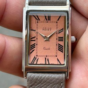 Swiss Nex tank Quartz Watch M44166 samon dial , Swiss made.
