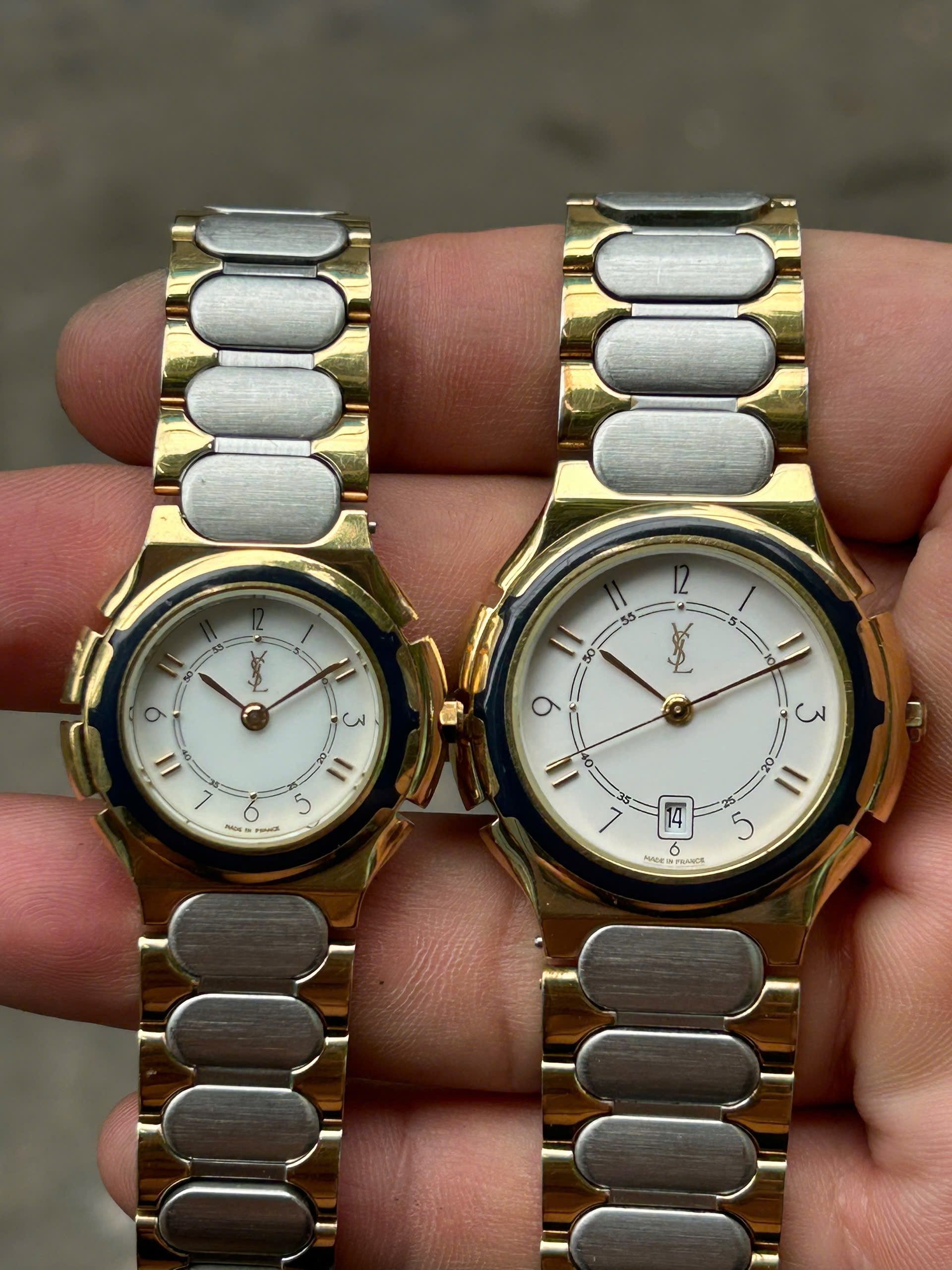 Set Y.S.L quartz watch STAINLESS STEEL BACK / case no.286969
