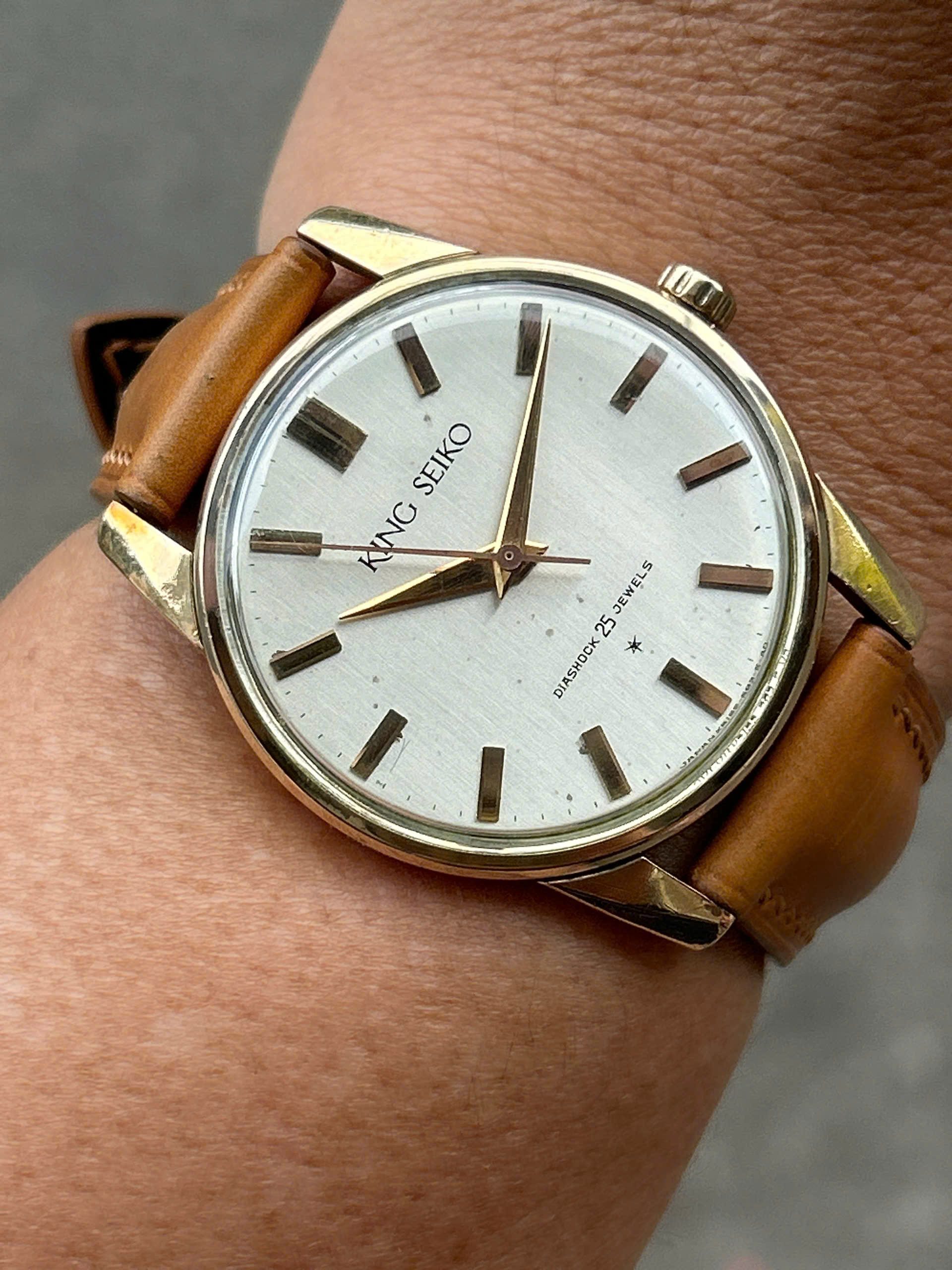 King Seiko 15034 14k gold filled Diashock 25 jewels hand winding