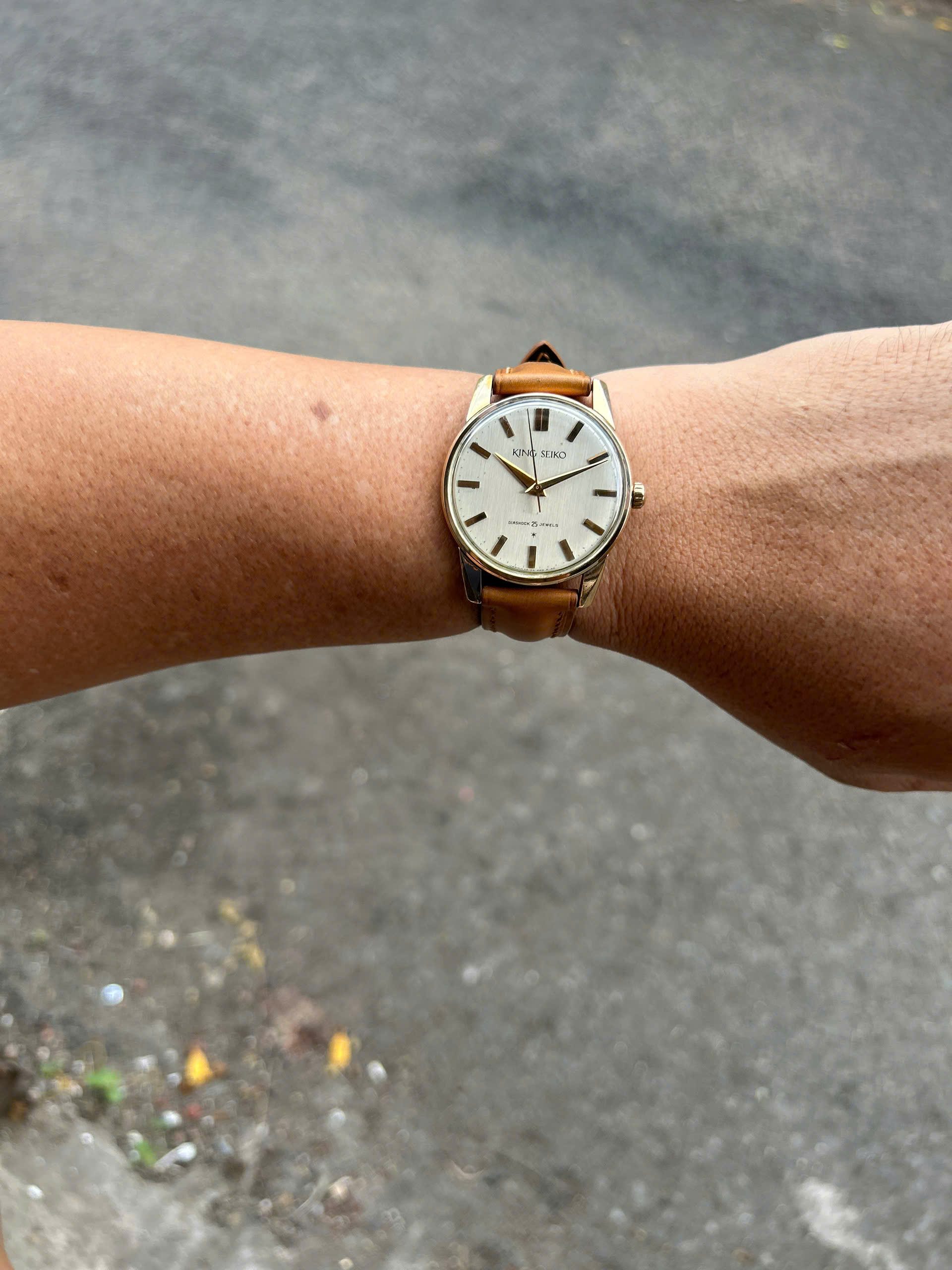 King Seiko 15034 14k gold filled Diashock 25 jewels hand winding