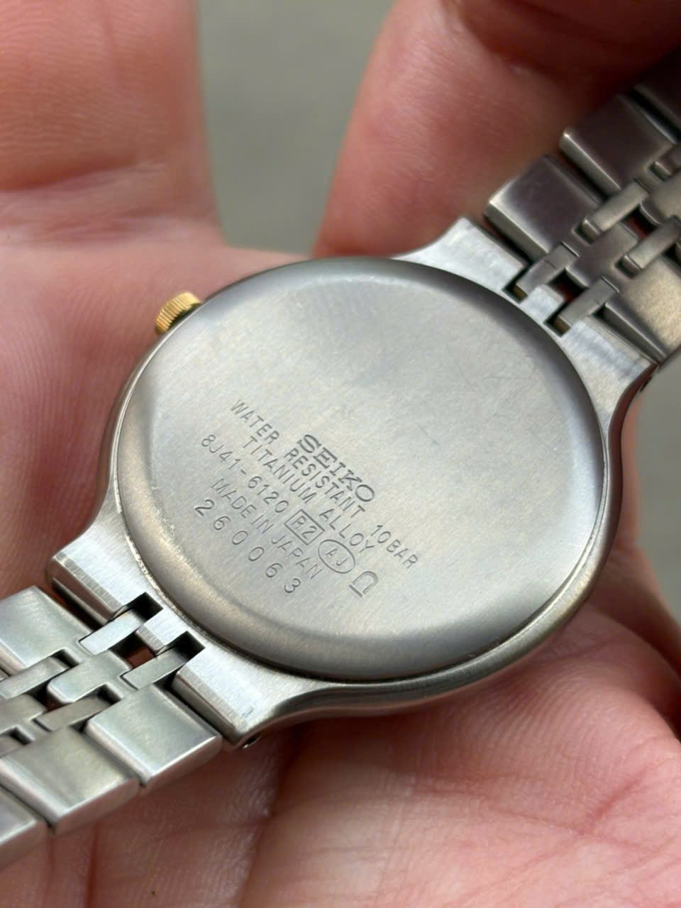 SEIKO Dolce Quartz Watch 8J41-6120 titanium alloy / case no.260063