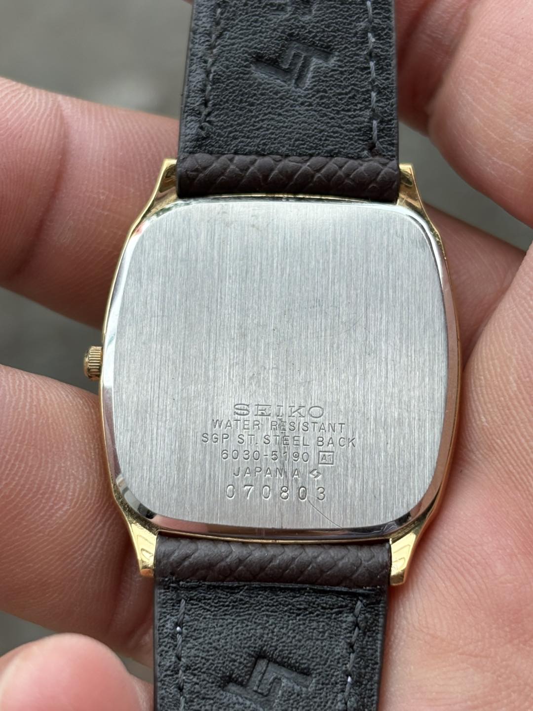 SEIKO QUARTZ 6030-5190 MEN'S WATCH SGP St.Steel back/ case no