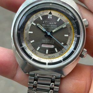 Citizen Seven Star Rally Custom Para 100 meter 25 Jewels 4-521358 TA, case no.90403634, made in Japan.