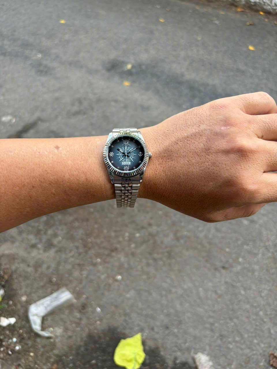 Men Quartz Clock Vintage Watch With Stainless Steel Strap