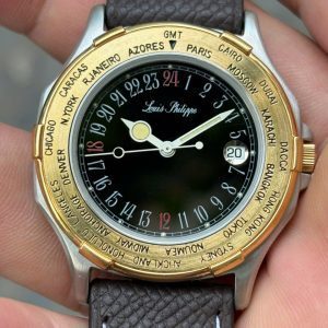Louis Philippe 24 hours Quartz Vintage watch stainless Steel, Swiss made.
