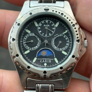 Seiko Alba Carib Moon Phase Quartz V33F-6B20/ case no.338033, made in Japan.