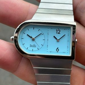 Stills Dual time quartz watch stainless steel base metal ST006, made in Japan.