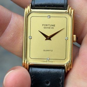 Vintage Fortune Geneve Tank Quartz Watch 0501-51 / case no.91350 , Swiss made .