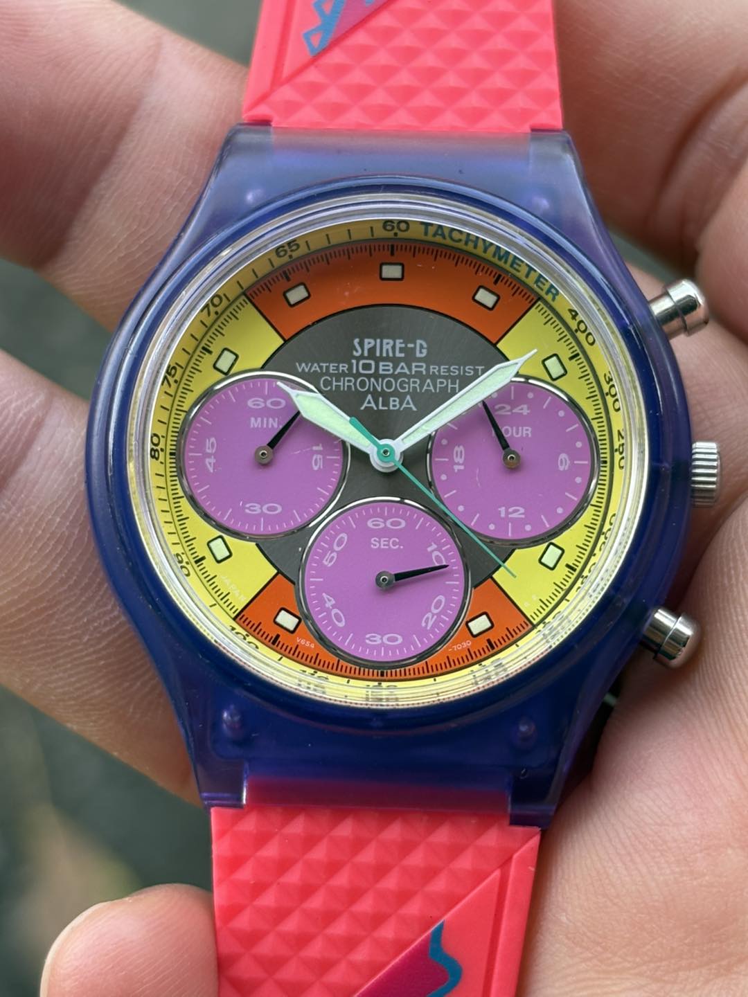 Vintage Alba Spire-G Chronograph watch V654-7000/ case no.317490