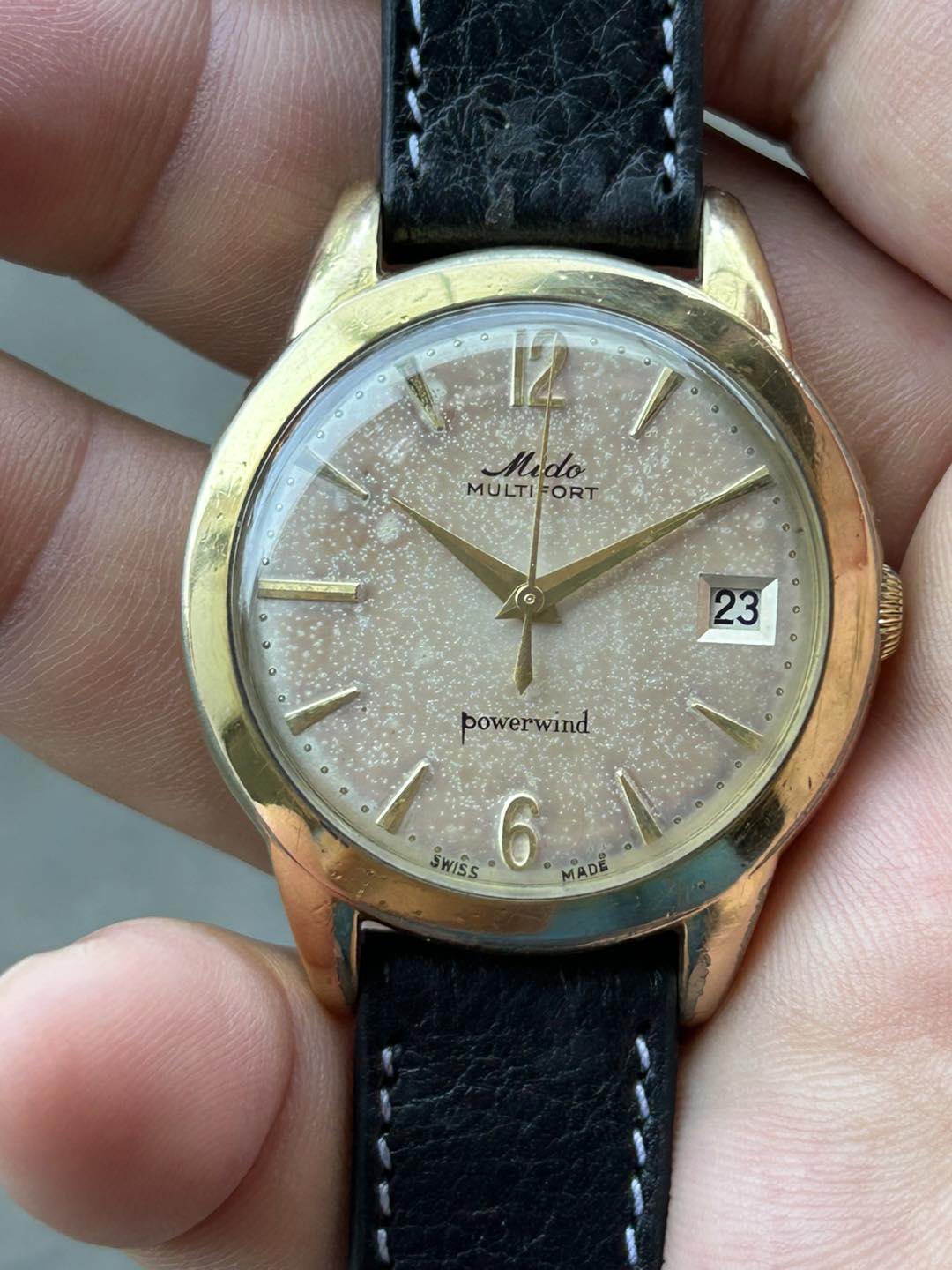 1950's Vintage Mido MultiFort Powerwind, case no.1950571, Swiss