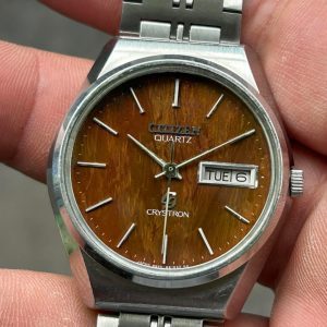 Citizen CQ Quartz Crystron Watch 4-860535 K/ case no.60103050, made in Japan.