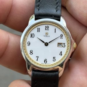 Citizen Noblia Lady Quartz watch 4671-Y67360 Stainless Steel- 18k Gold bezel, Case no.0774 , made in japan.