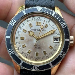 Rare Diver Calendar Auto Orient 21 jewels 0-19639 automatic T-29763A, made in Japan.
