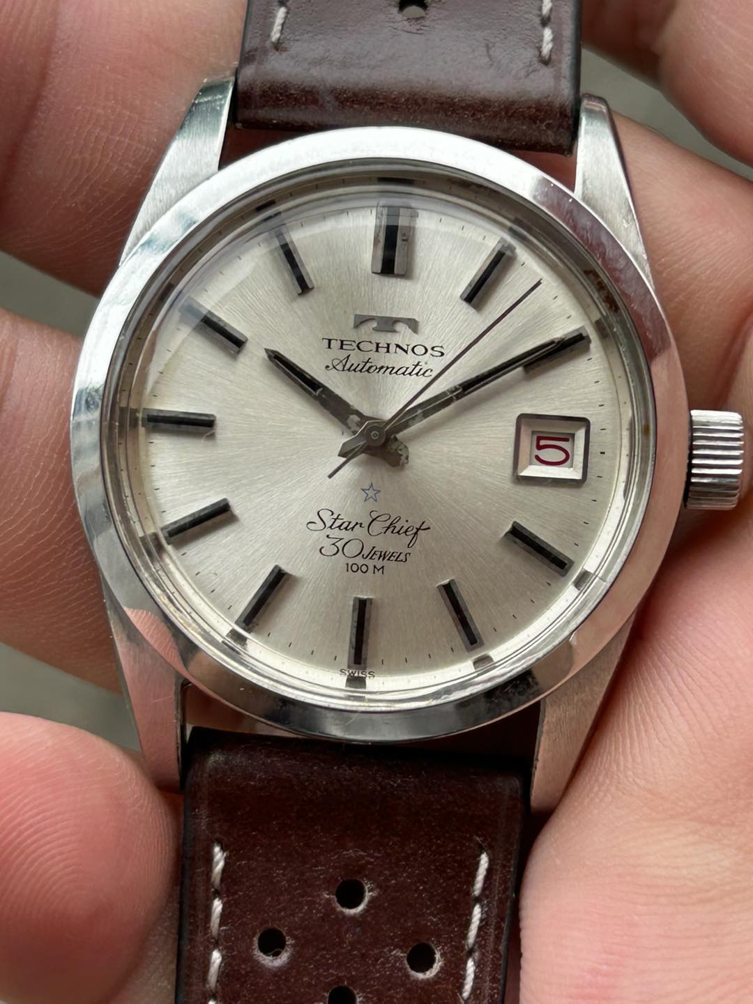 Technos automatic Star Chief 30 jewels 100M Ref.2472 , Swiss made