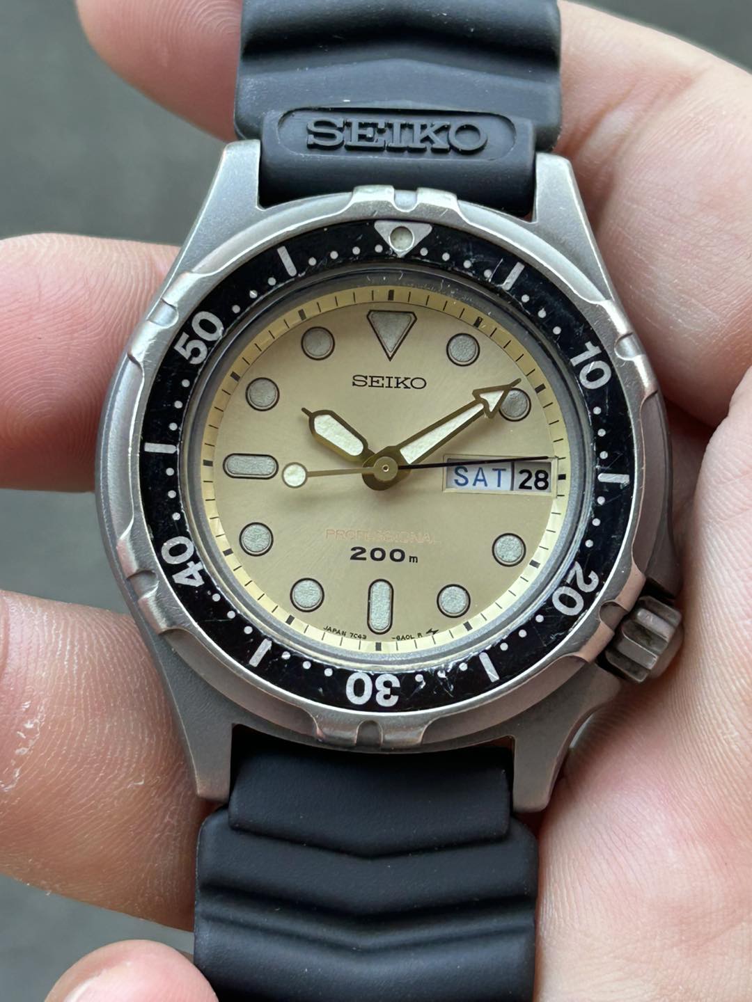 Seiko Titanium Diver Quartz 200m 7C43-6A00 watch, case no