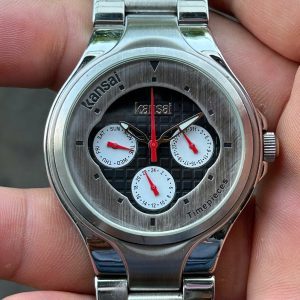 Kansai Quartz watch KP-0854 stainless Steel, made in Japan.