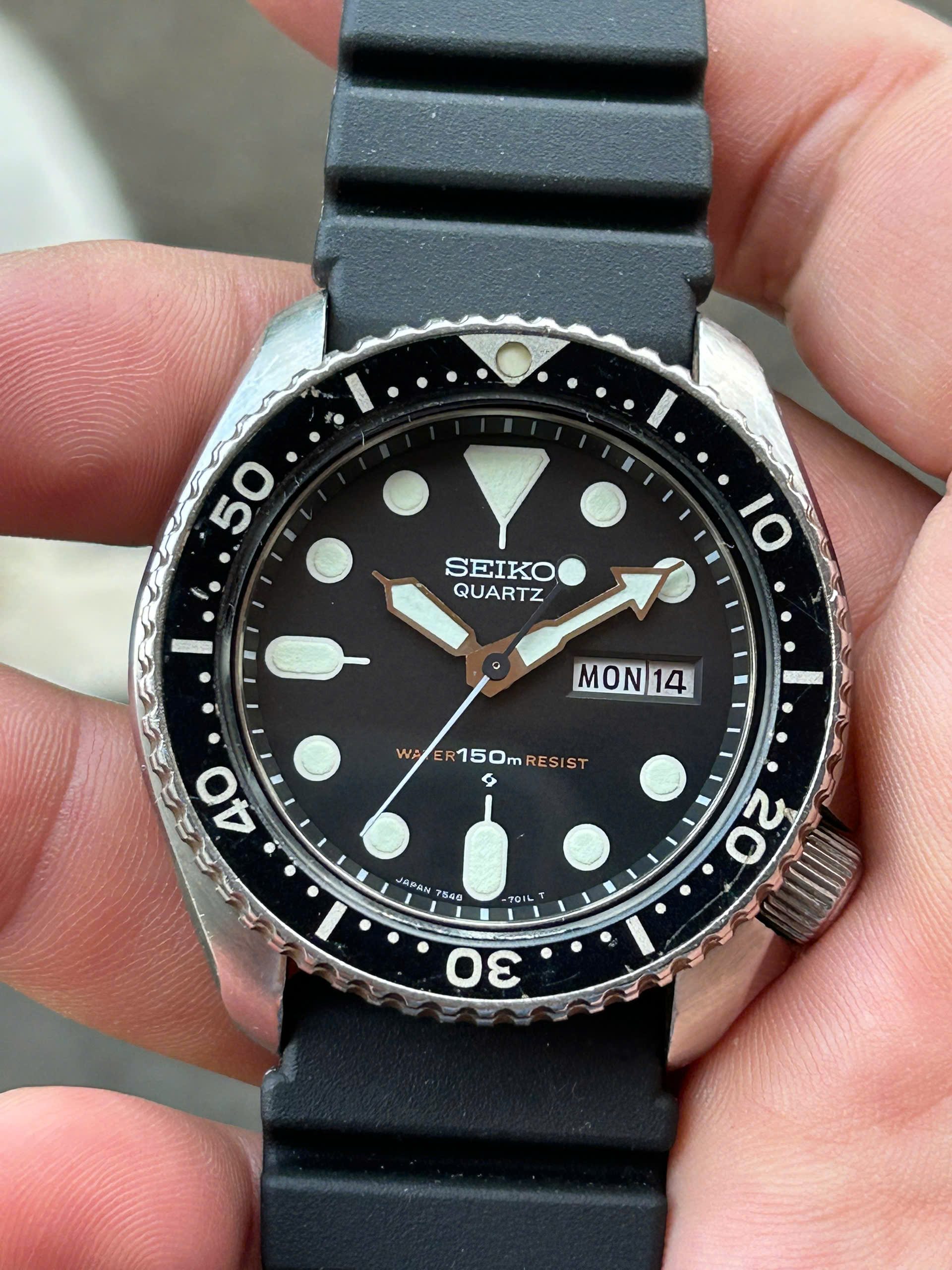 Seiko Diver Quartz 7548-7000 water 150m resist/ case no.921904