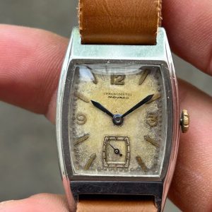 1940's Chronometer Movado Art Deco manual winding vintage watch, Swiss made.