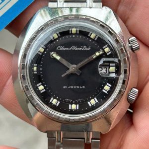 Citizen Alarm date 21 jewels hand winding 4-310055Y, case no