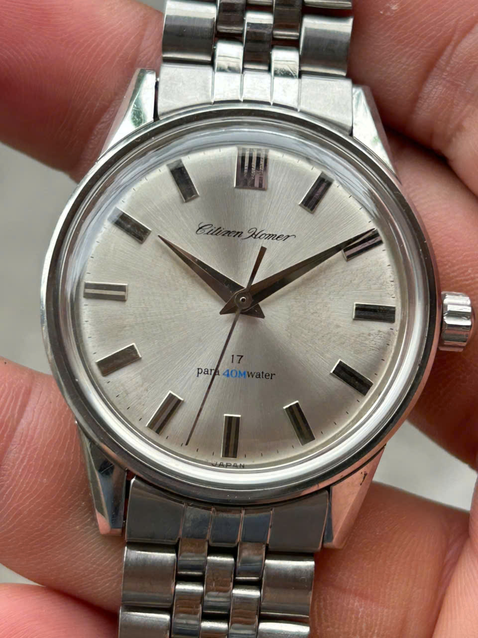 Citizen Homer manual winding 17 Jewels Para Water H0140502/ case