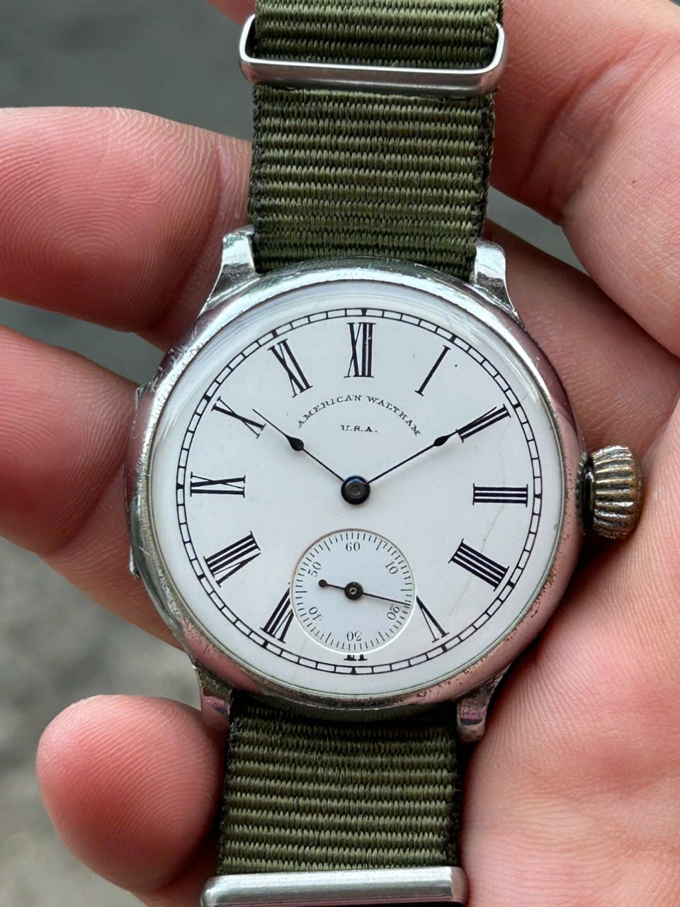 Vintage American Waltham U.S.A Nickel Chrome 8889370, case no