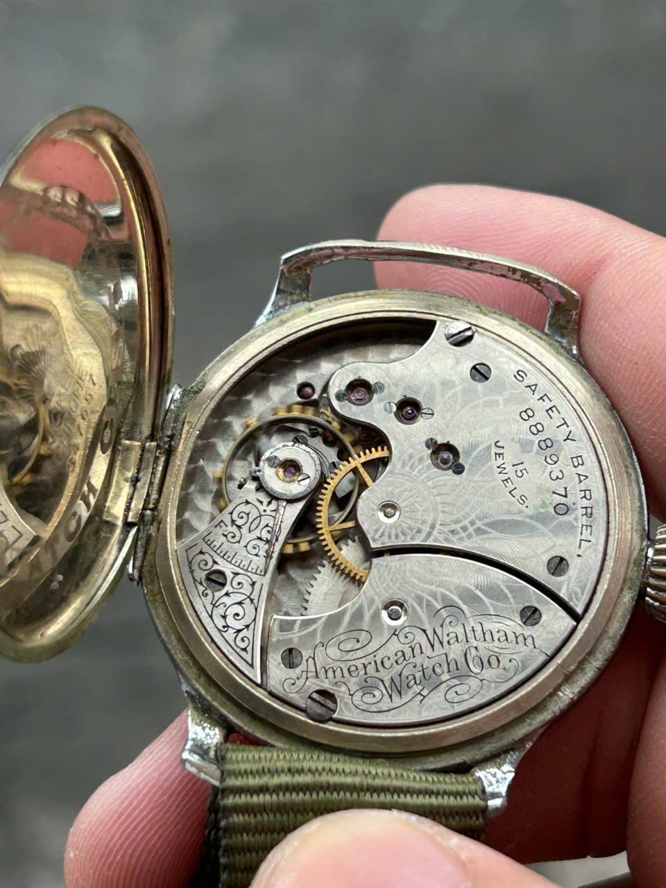 Vintage American Waltham U.S.A Nickel Chrome 8889370, case no